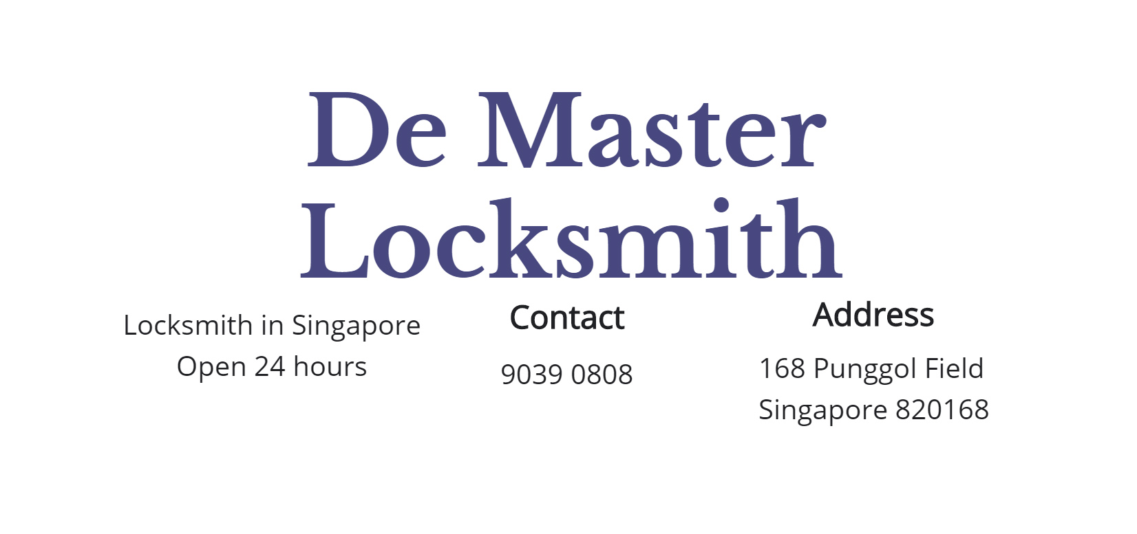 De Master Locksmith