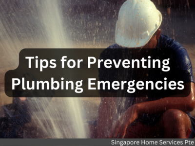 An image of a person holding a wrench with the text "Tips for Preventing Plumbing Emergencies" overlaid.